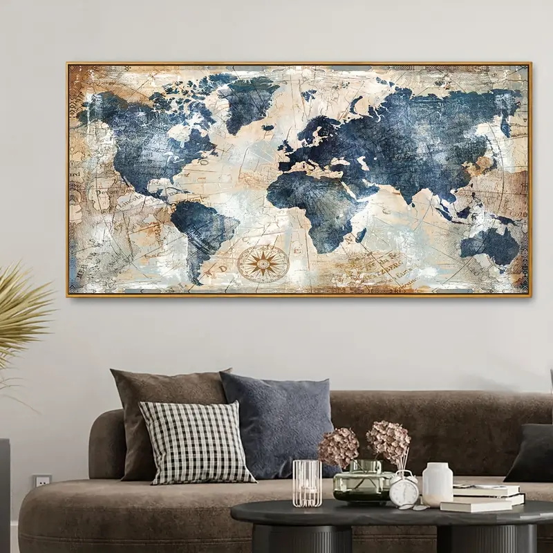 Star Map Poster - 1pc canvas poster vintage kunst wereldkaart