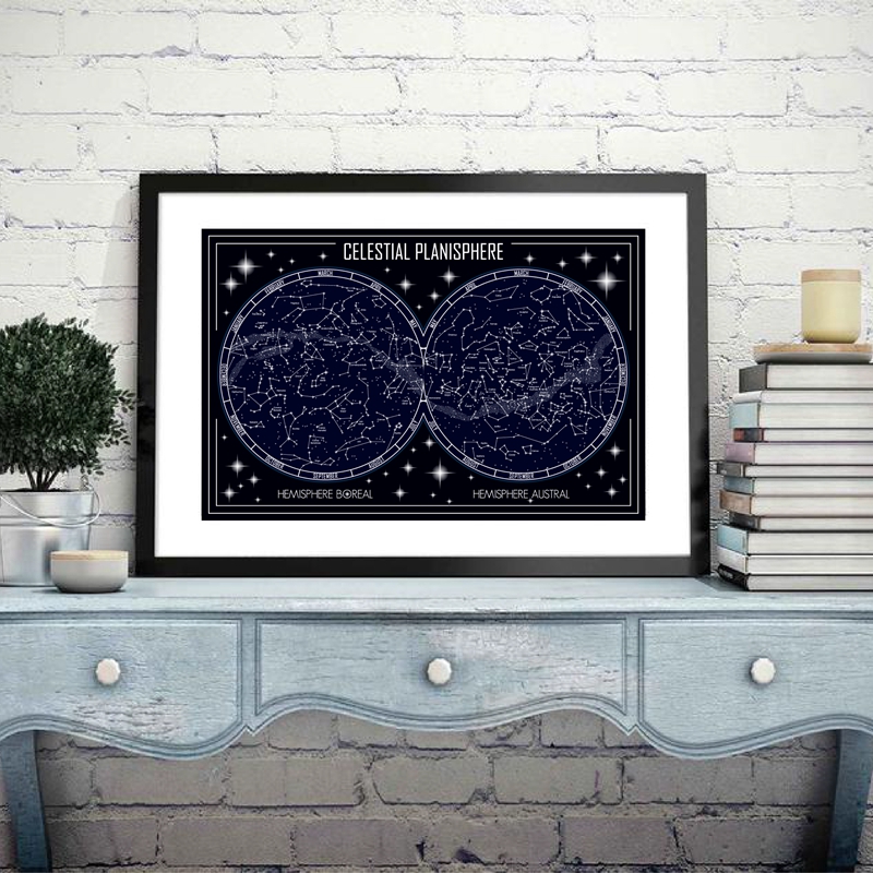 Hemelse Planisphere Kaart Canv - Star Map Poster recensie en prijs