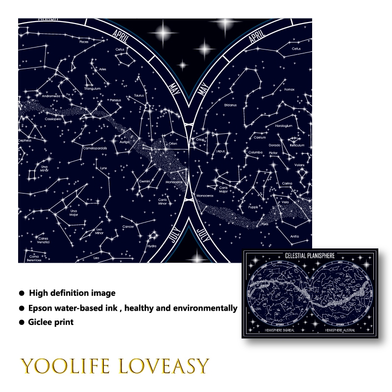 Hemelse Planisphere Kaart Canv - Star Map Poster recensie en prijs
